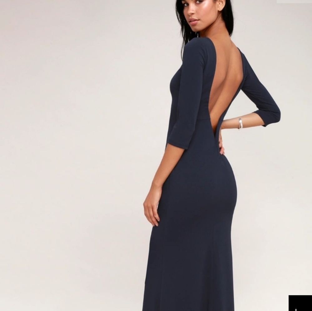 Lulu's navy blue Backless dress
